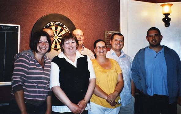 Karen West, Jason Hills, Ness Tapner, Chris Gatford, Hayley Gatford, James West & Rob Collins